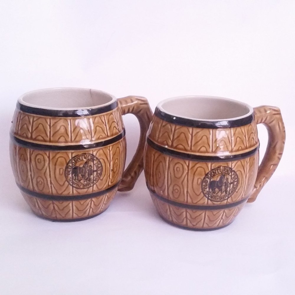 Set of 2 Vintage Ceramic Mugs Old Kentucky Malt